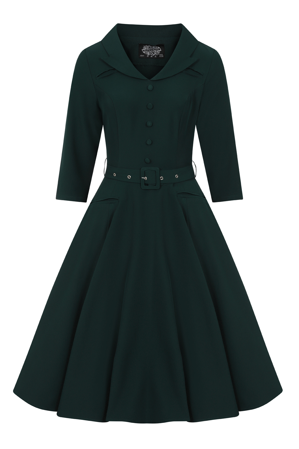 Gabriella Swing Dress in Emerald Green